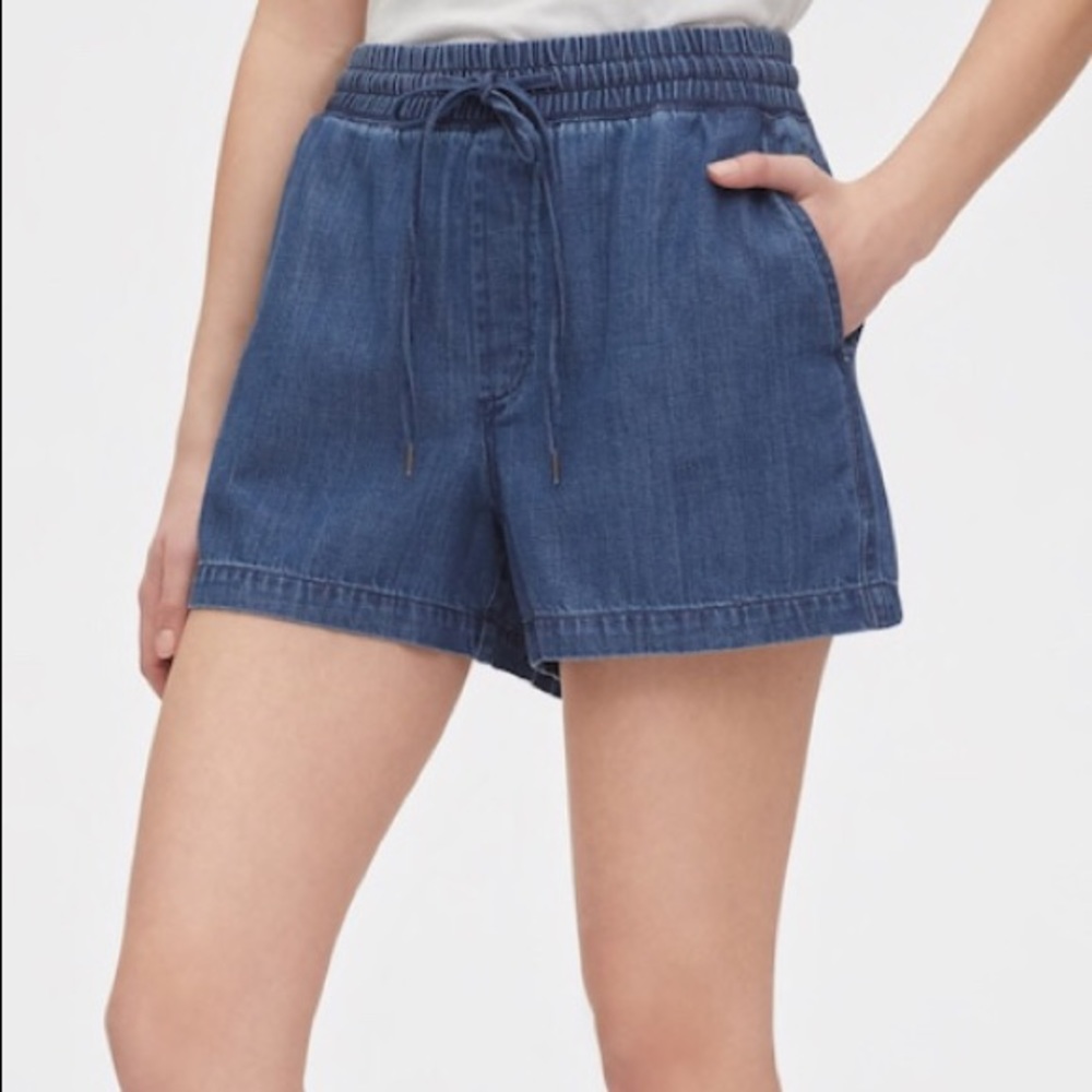 gap indigo twill shorts